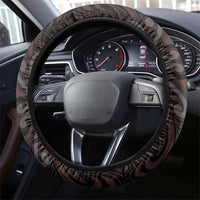 New Zealand Aotearoa Steering Wheel Cover Red Taniko Art Maori Pattern LT05 - Polynesian Pride