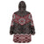 New Zealand Aotearoa Wearable Blanket Hoodie Red Taniko Art Maori Pattern