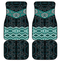 New Zealand Aotearoa Car Mats Turquoise Taniko Art Maori Pattern LT05 - Polynesian Pride