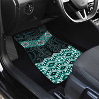 New Zealand Aotearoa Car Mats Turquoise Taniko Art Maori Pattern LT05 - Polynesian Pride