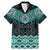 New Zealand Aotearoa Family Matching Mermaid Dress and Hawaiian Shirt Turquoise Taniko Art Maori Pattern