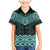 New Zealand Aotearoa Family Matching Mermaid Dress and Hawaiian Shirt Turquoise Taniko Art Maori Pattern