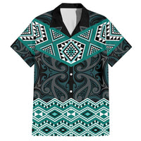 New Zealand Aotearoa Hawaiian Shirt Turquoise Taniko Art Maori Pattern LT05 Turquoise - Polynesian Pride