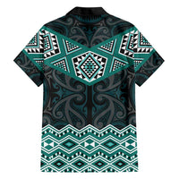 New Zealand Aotearoa Hawaiian Shirt Turquoise Taniko Art Maori Pattern LT05 - Polynesian Pride