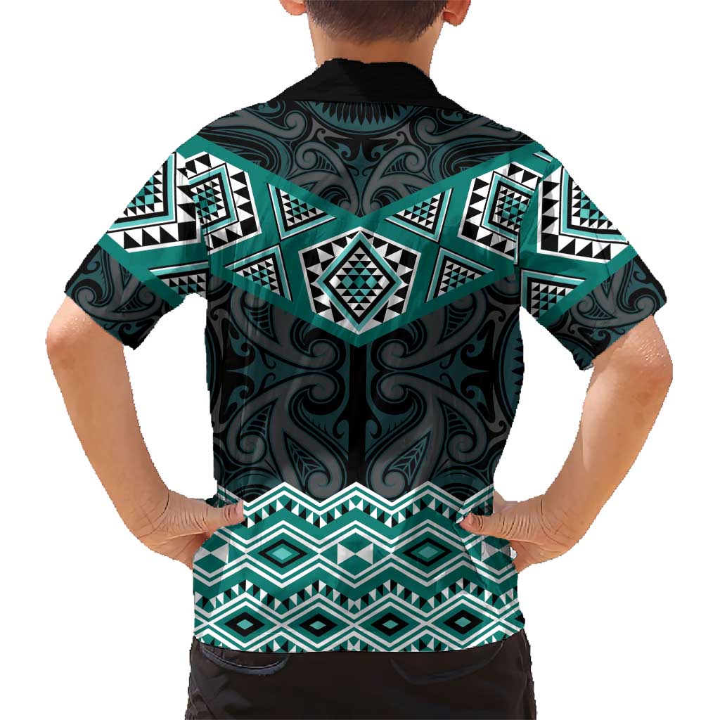 New Zealand Aotearoa Hawaiian Shirt Turquoise Taniko Art Maori Pattern LT05 - Polynesian Pride