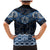 New Zealand Aotearoa Family Matching Mermaid Dress and Hawaiian Shirt Blue Taniko Art Maori Pattern