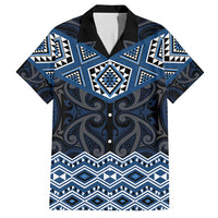 New Zealand Aotearoa Hawaiian Shirt Blue Taniko Art Maori Pattern LT05 Blue - Polynesian Pride