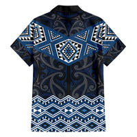 New Zealand Aotearoa Hawaiian Shirt Blue Taniko Art Maori Pattern LT05 - Polynesian Pride