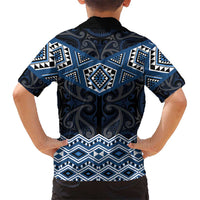 New Zealand Aotearoa Hawaiian Shirt Blue Taniko Art Maori Pattern LT05 - Polynesian Pride