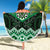 New Zealand Aotearoa Beach Blanket Green Taniko Art Maori Pattern