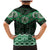 New Zealand Aotearoa Family Matching Mermaid Dress and Hawaiian Shirt Green Taniko Art Maori Pattern