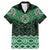 New Zealand Aotearoa Family Matching Mermaid Dress and Hawaiian Shirt Green Taniko Art Maori Pattern