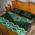 New Zealand Aotearoa Quilt Bed Set Green Taniko Art Maori Pattern