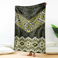 New Zealand Aotearoa Blanket Yellow Taniko Art Maori Pattern LT05 - Polynesian Pride