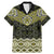 New Zealand Aotearoa Family Matching Mermaid Dress and Hawaiian Shirt Yellow Taniko Art Maori Pattern