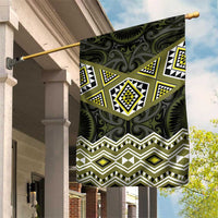 New Zealand Aotearoa Garden Flag Yellow Taniko Art Maori Pattern LT05 House Flag Yellow - Polynesian Pride