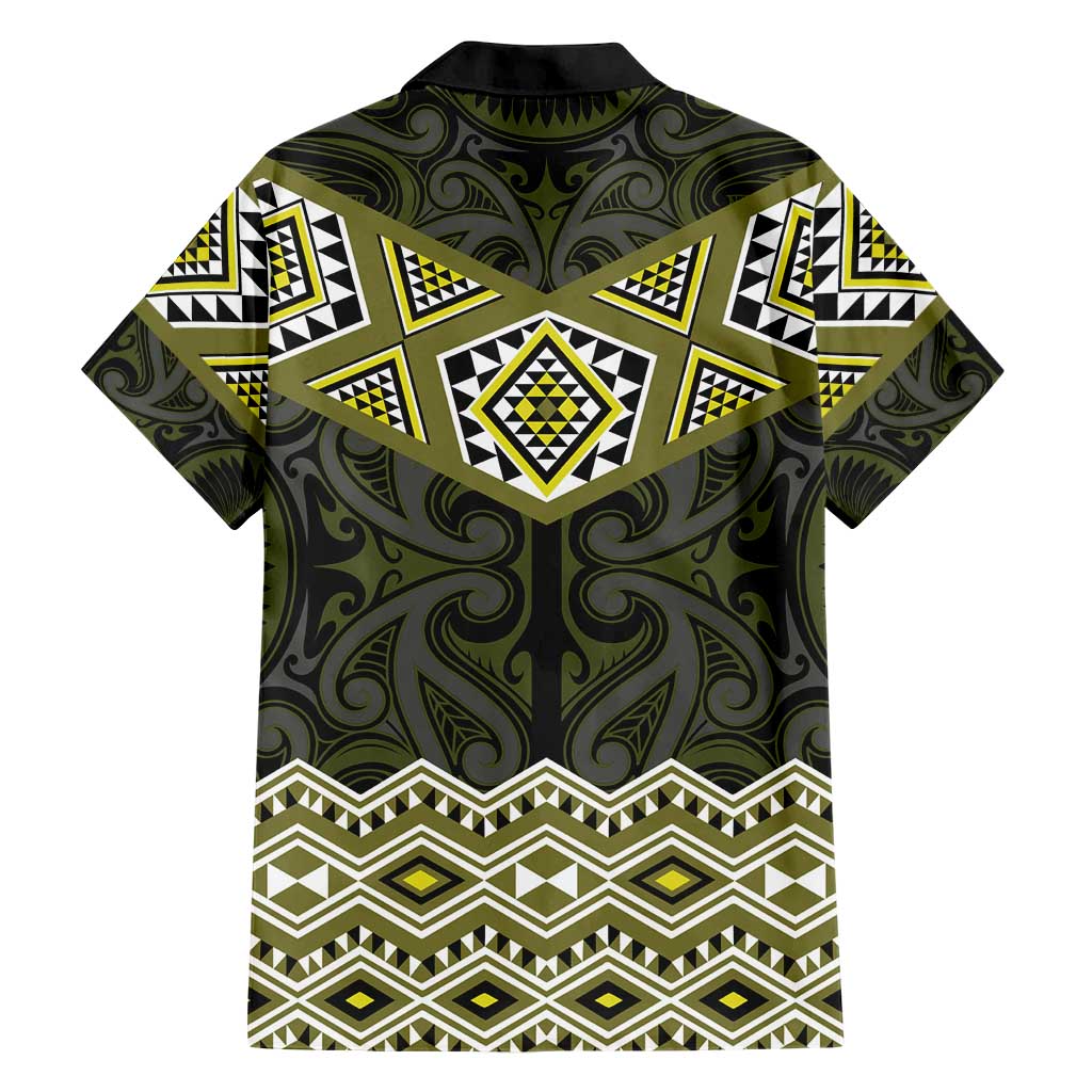 New Zealand Aotearoa Hawaiian Shirt Yellow Taniko Art Maori Pattern LT05 - Polynesian Pride