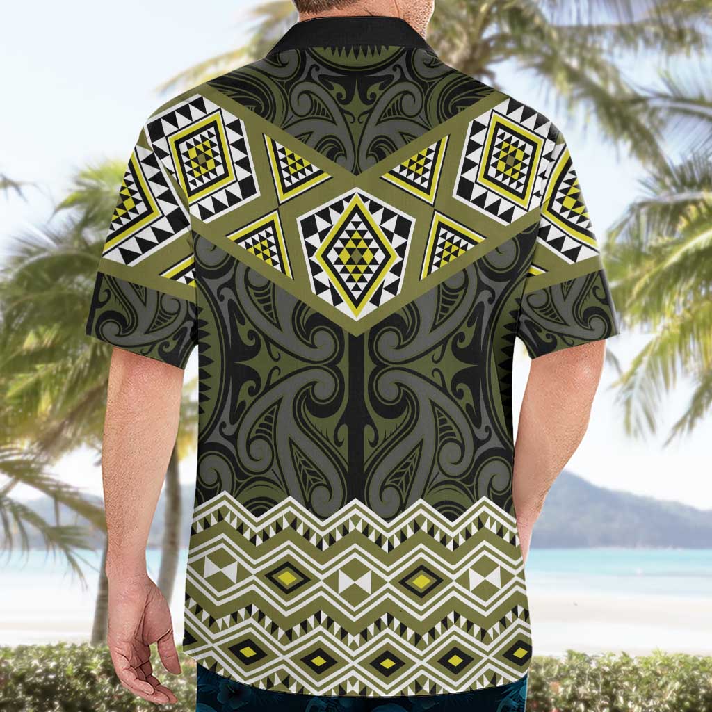 New Zealand Aotearoa Hawaiian Shirt Yellow Taniko Art Maori Pattern LT05 - Polynesian Pride