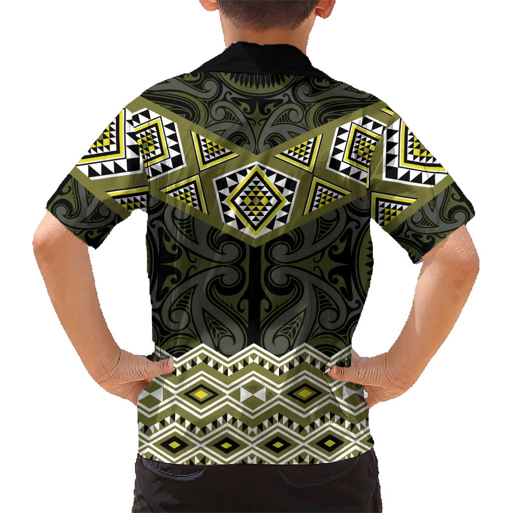 New Zealand Aotearoa Hawaiian Shirt Yellow Taniko Art Maori Pattern LT05 - Polynesian Pride