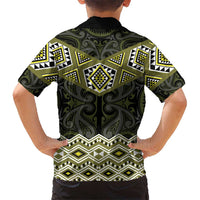 New Zealand Aotearoa Hawaiian Shirt Yellow Taniko Art Maori Pattern LT05 - Polynesian Pride