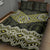 New Zealand Aotearoa Quilt Bed Set Yellow Taniko Art Maori Pattern