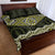 New Zealand Aotearoa Quilt Bed Set Yellow Taniko Art Maori Pattern