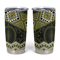 New Zealand Aotearoa Tumbler Cup Yellow Taniko Art Maori Pattern LT05 Yellow - Polynesian Pride