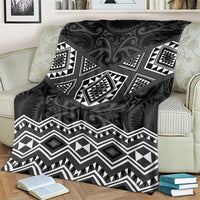 New Zealand Aotearoa Blanket Black Taniko Art Maori Pattern LT05 - Polynesian Pride