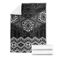 New Zealand Aotearoa Blanket Black Taniko Art Maori Pattern LT05 - Polynesian Pride