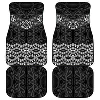 New Zealand Aotearoa Car Mats Black Taniko Art Maori Pattern LT05 - Polynesian Pride