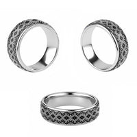 New Zealand Aotearoa Classic Ring Black Taniko Art Maori Pattern LT05 - Polynesian Pride