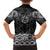 New Zealand Aotearoa Family Matching Short Sleeve Bodycon Dress and Hawaiian Shirt Black Taniko Art Maori Pattern