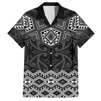 New Zealand Aotearoa Hawaiian Shirt Black Taniko Art Maori Pattern LT05 Black - Polynesian Pride