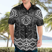 New Zealand Aotearoa Hawaiian Shirt Black Taniko Art Maori Pattern LT05 - Polynesian Pride