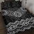 New Zealand Aotearoa Quilt Bed Set Black Taniko Art Maori Pattern