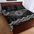 New Zealand Aotearoa Quilt Bed Set Black Taniko Art Maori Pattern