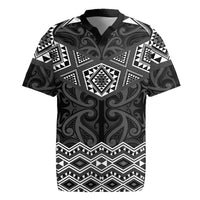 New Zealand Aotearoa Rugby Jersey Black Taniko Art Maori Pattern