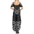 New Zealand Aotearoa Summer Maxi Dress Black Taniko Art Maori Pattern