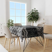 New Zealand Aotearoa Tablecloth Black Taniko Art Maori Pattern LT05 - Polynesian Pride