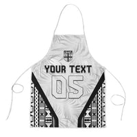 Custom Fiji 2026 Rugby Apron Fijian Tapa Pattern LT05 White - Polynesian Pride