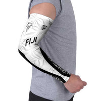 Custom Fiji 2026 Rugby Arm Sleeves Fijian Tapa Pattern LT05 - Polynesian Pride