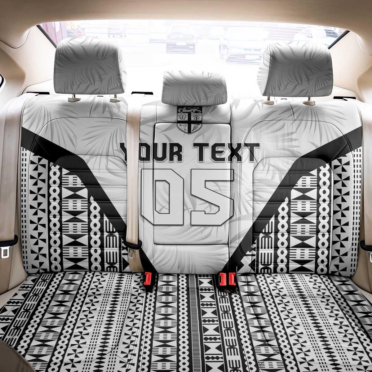 Custom Fiji 2026 Rugby Back Car Seat Cover Fijian Tapa Pattern LT05 - Polynesian Pride