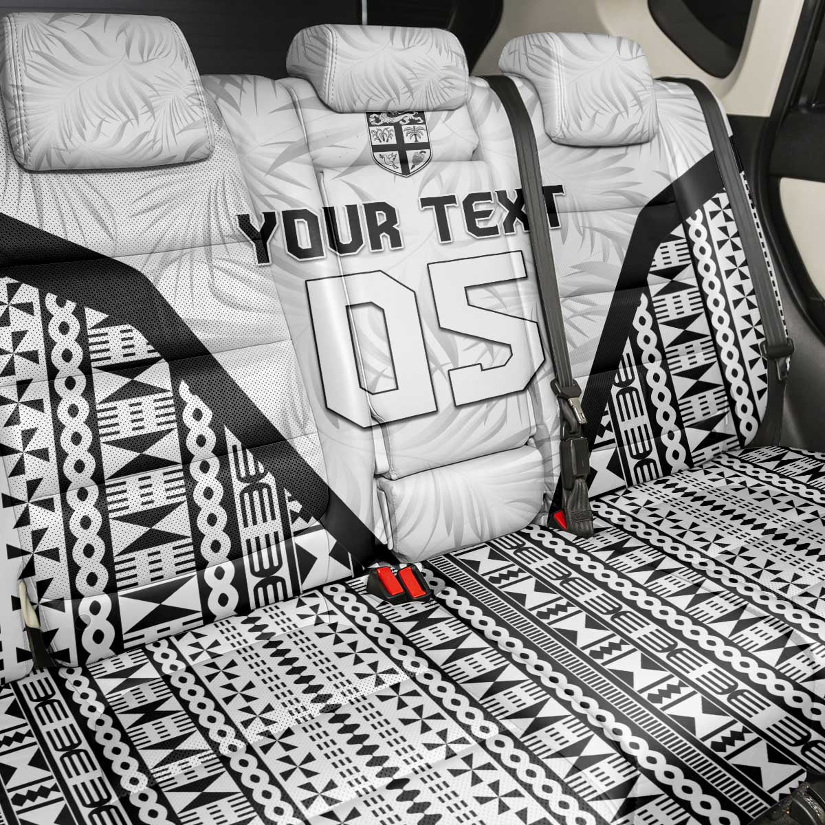 Custom Fiji 2026 Rugby Back Car Seat Cover Fijian Tapa Pattern LT05 - Polynesian Pride