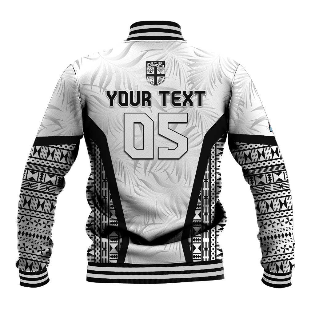 Custom Fiji 2026 Rugby Baseball Jacket Fijian Tapa Pattern LT05 - Polynesian Pride