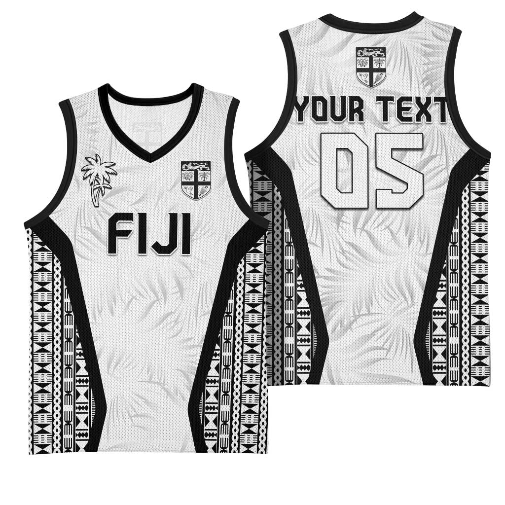 Custom Fiji 2026 Rugby Basketball Jersey Fijian Tapa Pattern LT05 - Polynesian Pride
