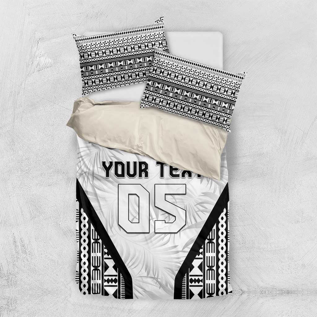Custom Fiji 2026 Rugby Bedding Set Fijian Tapa Pattern LT05 US Twin 172cm x 218cm White - Polynesian Pride