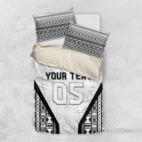 Custom Fiji 2026 Rugby Bedding Set Fijian Tapa Pattern LT05 US Twin 172cm x 218cm White - Polynesian Pride