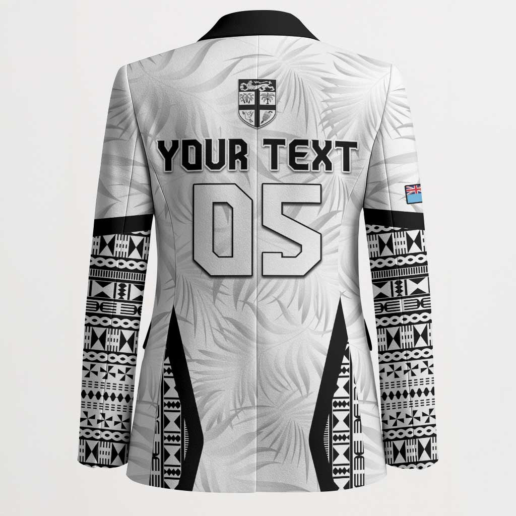 Custom Fiji 2026 Rugby Blazer Fijian Tapa Pattern