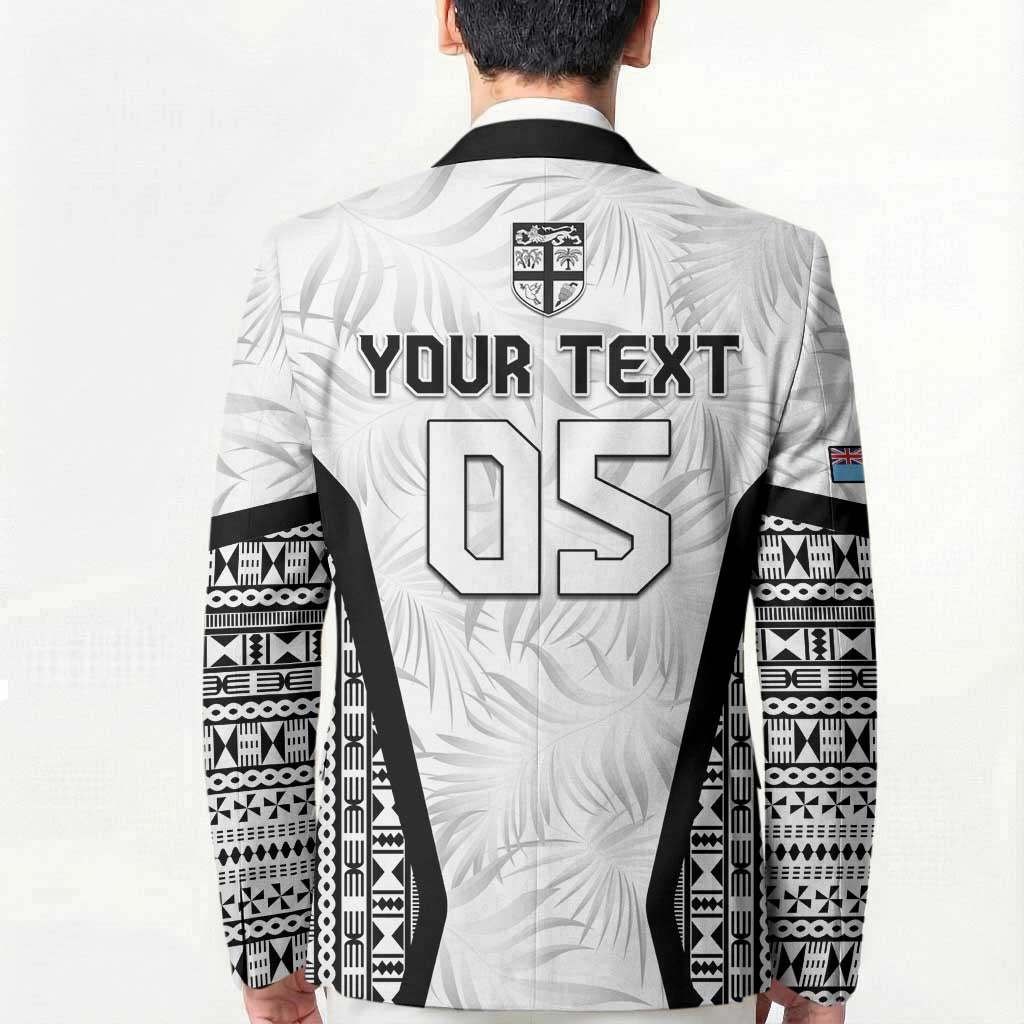 Custom Fiji 2026 Rugby Blazer Fijian Tapa Pattern