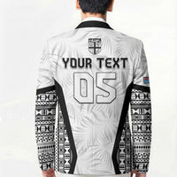 Custom Fiji 2026 Rugby Blazer Fijian Tapa Pattern